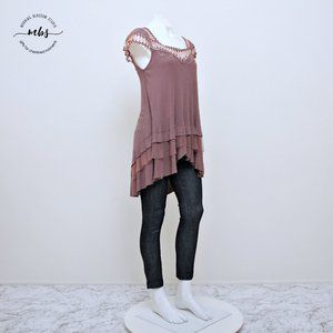 Free People Mauve Sleeveless Blouse